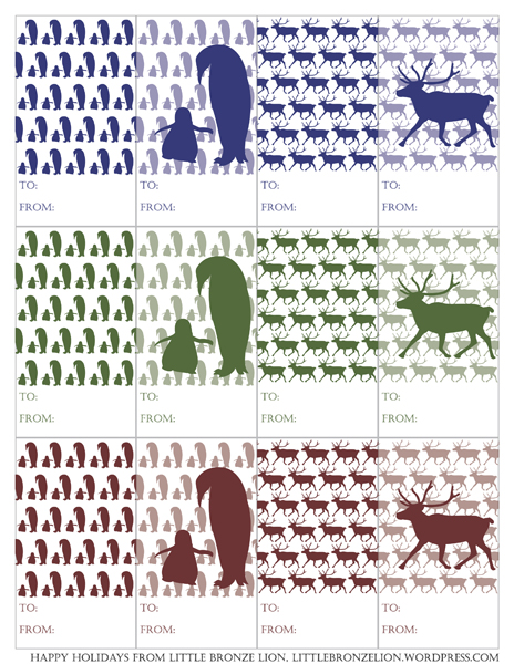 The penguin and reindeer graphics were developed from a calendar gift I designed in 2008. The sweet baby penguin is my favorite!